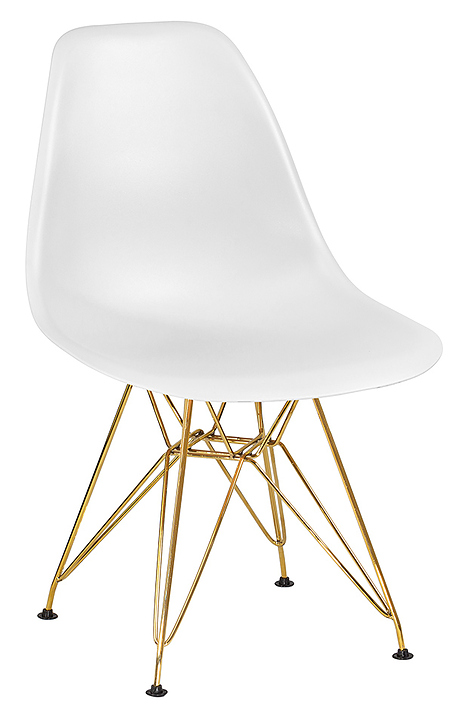 Стул обеденный DOBRIN 638A-LMZL DSR (белый, золото)