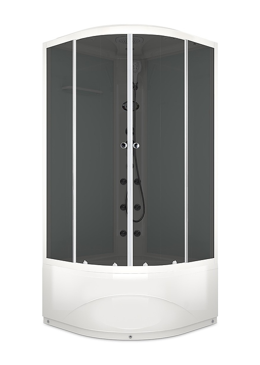 Душевая кабина с гидромассажем и блоком управления Domani-Spa Delight 110 high DS01D110HWT10 100х100 см