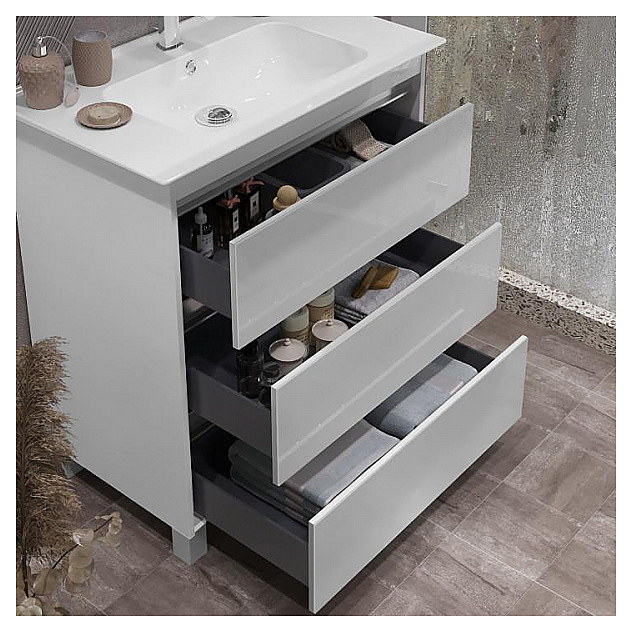 Тумба напольная под раковину OPADIRIS Фреш 80 00-00003405, белый