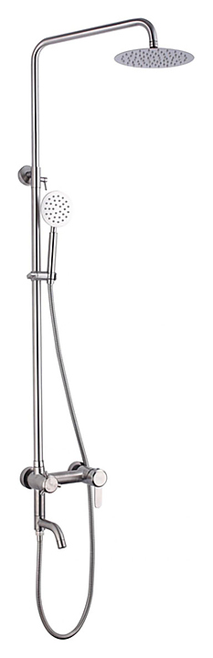 Стойка душевая Fmark FS8345 короткий излив, сатин