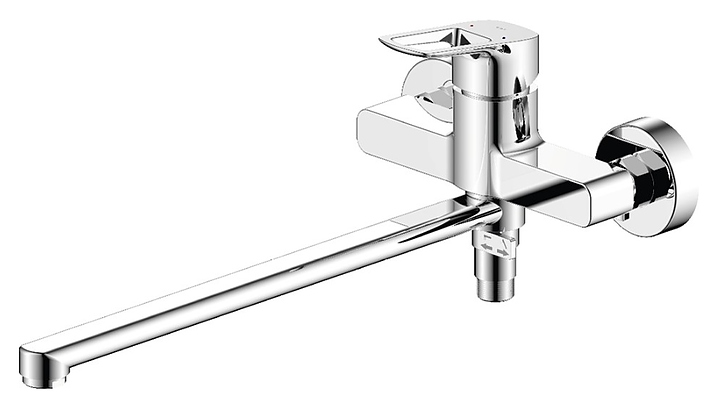 Смеситель для ванны и душа настенный IDDIS Spin SPISBL2i10WA