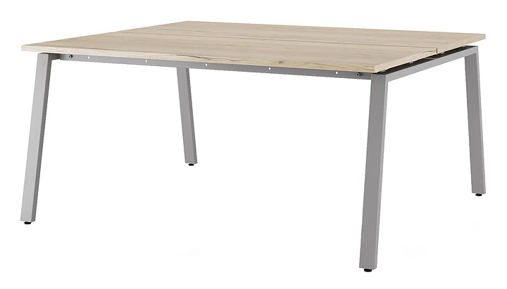Стол офисный КОБОР A/2-180/140 aluminum/natural