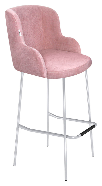 Стул барный Sheffilton SHT-ST39/S29 пыльная роза / хром лак