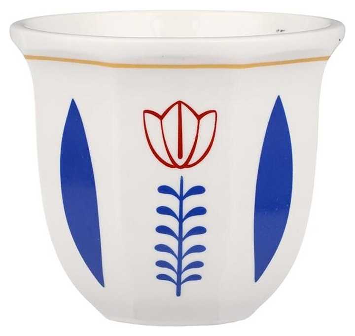 Чашка кофейная P.L. Barbossa Barista S0804 Flower 200 мл d=8,5 см h=7,8 см (керамика)