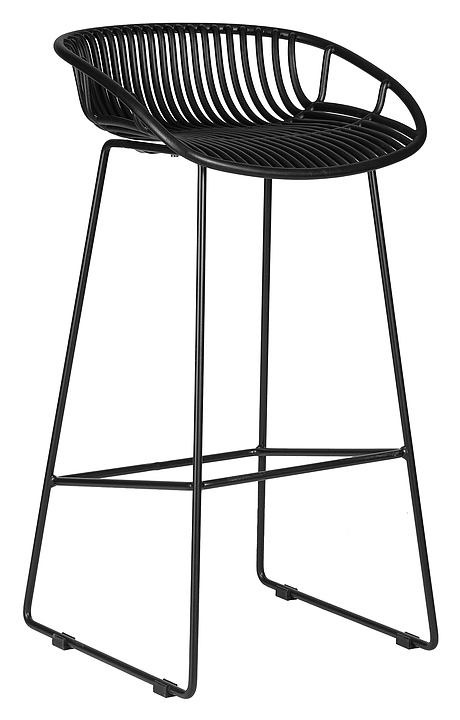 Стул барный DOBRIN 775APP-LMZL-N FRANK (черный) 4 шт.