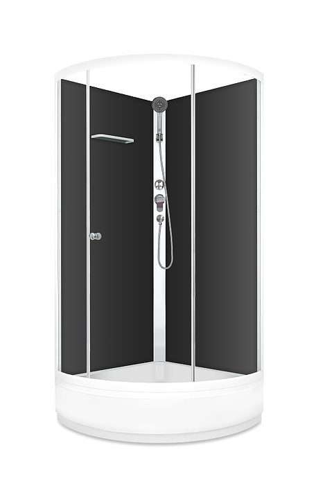 Душевая кабина без крыши Domani-Spa Simple 99 Eco mid DS01ESm99MBCl00 90х90 см