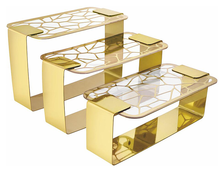Подставка фуршетная P.L. Proff Cuisine Hotelware FRR 4702 G 40х20,5 см h 31 см + блюдо акрил