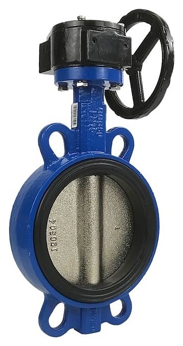 Затвор дисковый поворотный Benarmo 107-5848 (EURO), PN 1,6 МПа, ДУ 250, межфланцевый чугунный, диск стальной, с редуктором