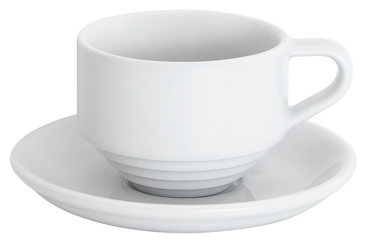 Кофейная пара Loveramics Deco C118-003BWH/C118-027BWH 165 мл (фарфор) белая (white)