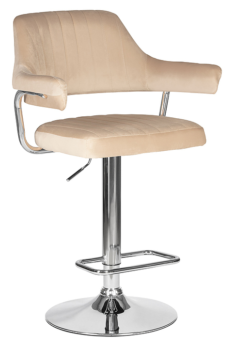 Стул барный DOBRIN 5019-LM-N CHARLY (бежевый велюр) 2 шт.