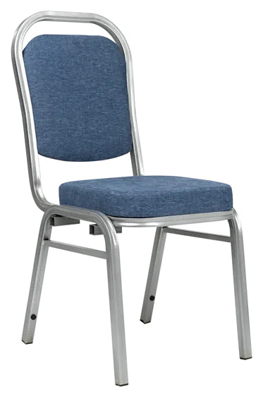 Стул ChiedoCover Дания 25 мм серебро, шенилл синий