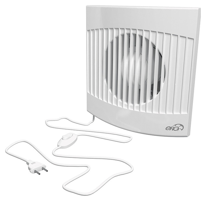Вентилятор вытяжной ERA COMFORT 4C-01 с обратным клапаном, сетевым кабелем и выключателем