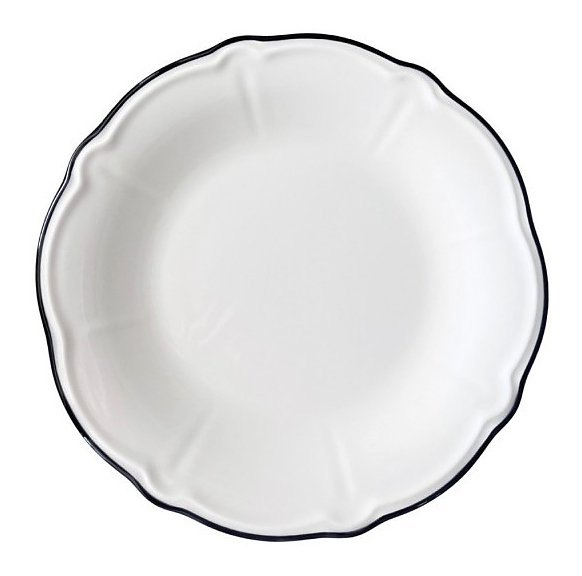 Тарелка десертная ID Fine Line Black FLY15DZ10RIM 15 см