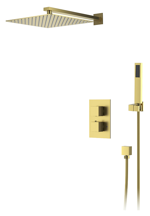 Душевая система встраиваемая D&K Bayern.Liszt DA2515707A04 с термостатом, матовое золото