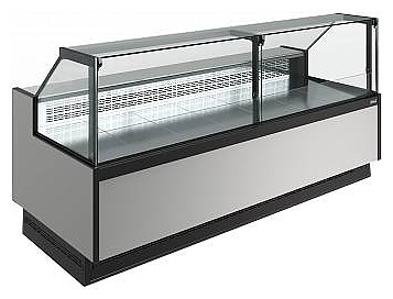 Витрина холодильная Carboma Bavaria 4 GC110 VM 2,0-1 версия 2.0 RAL 9006-9005 (без боковин)