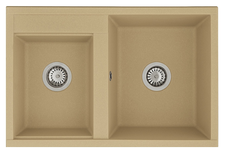 Кухонная мойка AQUATON Делия 78DBL 1A723132DE260 латте