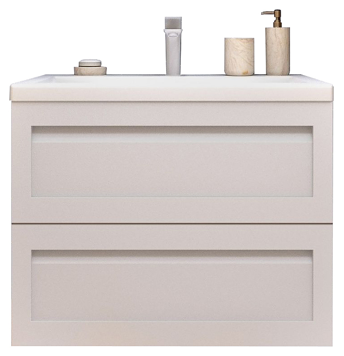 Тумба под раковину Art&Max AM-Platino-900-2C-SO-BL эмаль белый глянец