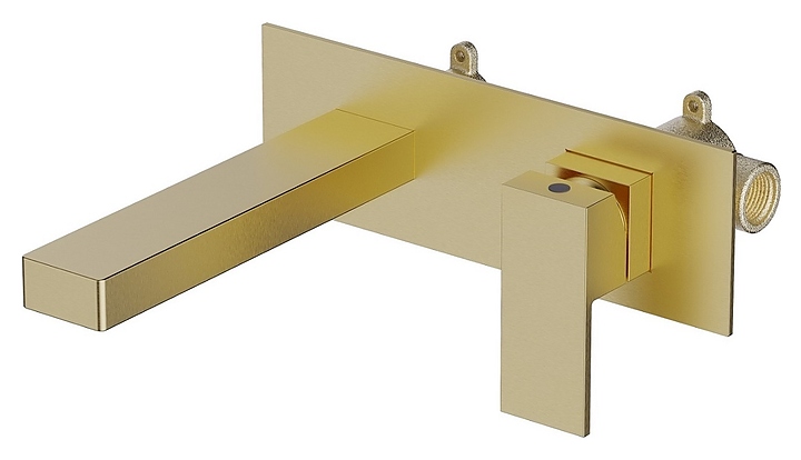 Смеситель для раковины TIMO Selene 2071/17SM встраиваемый, золото матовое