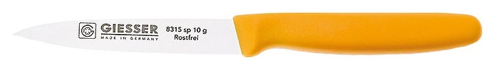 Нож для чистки овощей Giesser 8315 sp 10 g L=10 см (нерж. сталь / пластик) с желтой рукояткой