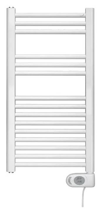 Полотенцесушитель электрический Zehnder Aura PBEZ-080-40/MQ RAL9016 нижнее справа, белый