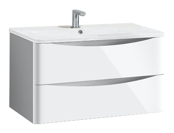 Тумба под раковину Vincea Roberta 800 L.White 79,3х47,6 см, подвесная, белая эмаль
