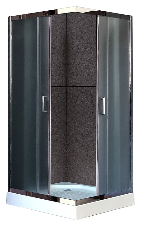 Уголок душевой Royal Bath RB 90HP-C-CH 90х90х200 см, матовое, хромированный профиль