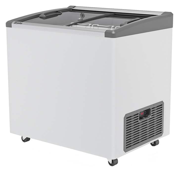 Ларь морозильный Frostor GELLAR FG 250 E  серый,  V25 (алюминиевая рамка)