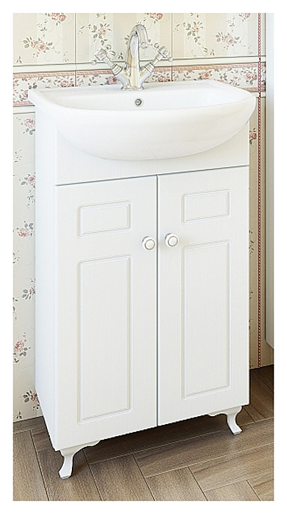 Тумба с раковиной Sanflor Софи 50 см NEW белая