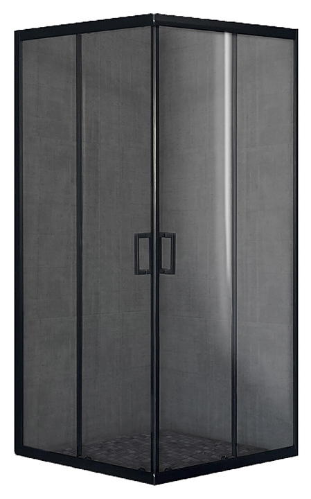 Уголок душевой Royal Bath RB HPD-T-BL 100x100x185 см, прозрачное, чёрный профиль