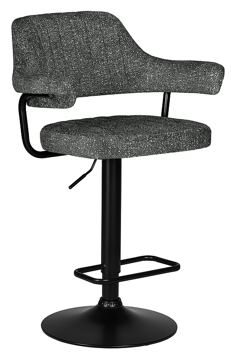 Стул барный DOBRIN 5019-LM-N CHARLY BLACK (серый твид) 2 шт.