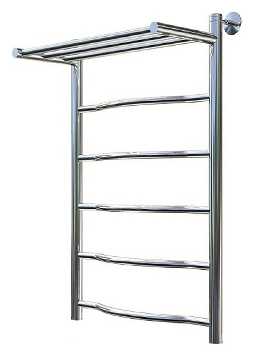 Полотенцесушитель водяной с полочкой Тругор Лотос НК 1 П 80х50 см (без углов), хром