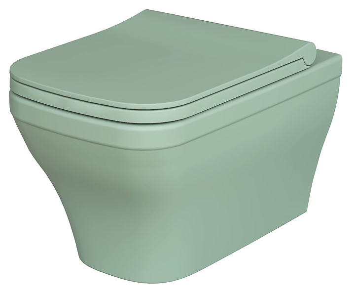 Унитаз подвесной с крышкой-сиденьем Ambassador Benefit 203T21001R-202T21001S мятный матовый