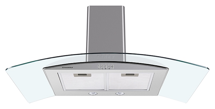 Вытяжка кухонная Maunfeld Ancona PlusA 90 нержавеющая сталь / прозрачное стекло