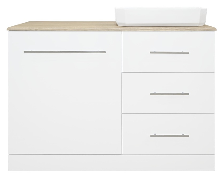 Тумба под раковину Misty Респект-120 120х88 см, под стиральную машину, правая, белая