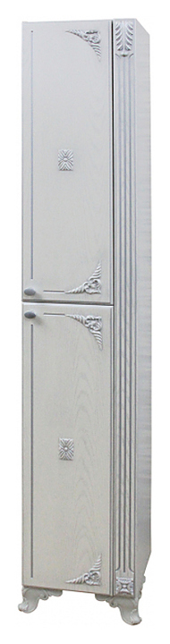 Шкаф-пенал Mixline Людвиг-35 35х186 см правый, патина серебро