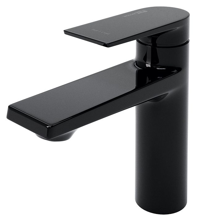 Смеситель для раковины Wasserkraft Glan 6603 черный глянцевый