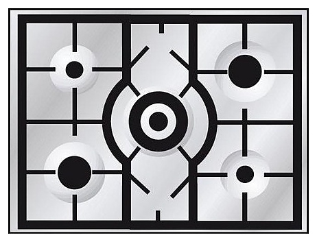Газовая плита с духовым шкафом ILVE MCA-76D-VG