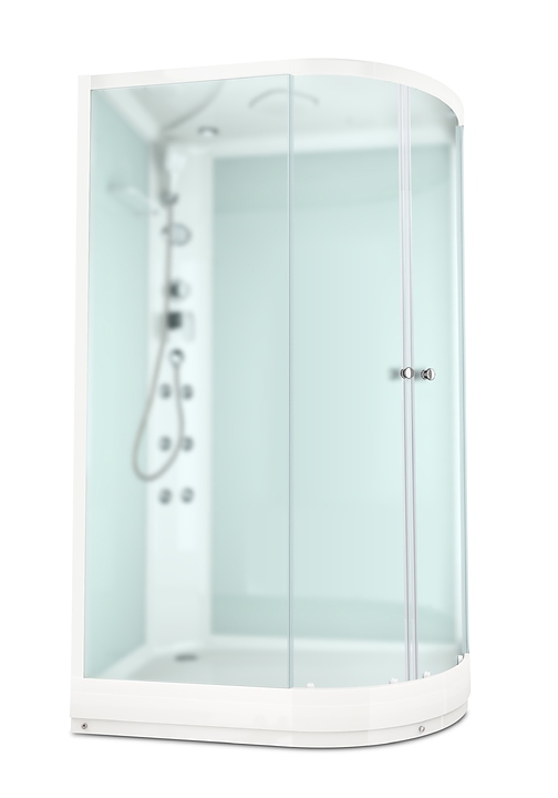 Душевая кабина с гидромассажем и блоком управления Domani-Spa Delight 128 R DS01D128RLWM10 120х80 см