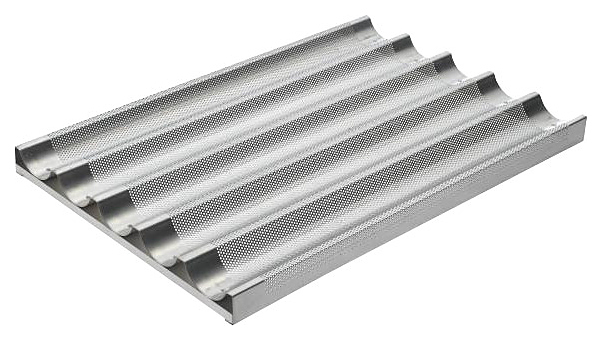 Лист для выпечки багетов Bassanina FTVO6080 (600х800) 6 волн перф.