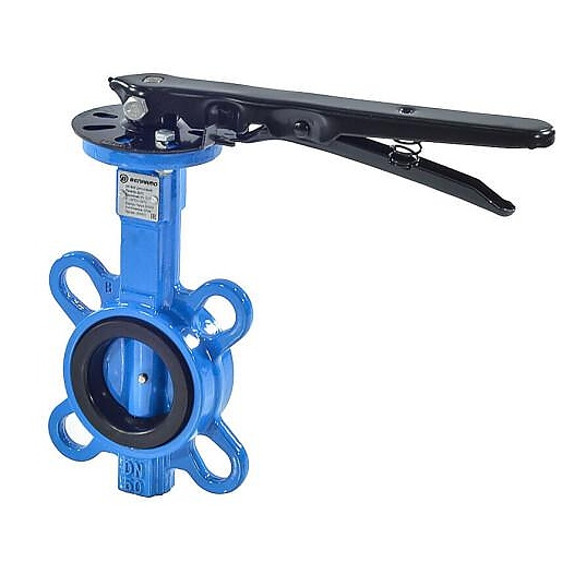 Затвор дисковый поворотный Benarmo Ду 250 Ру10/16 межфл с рукояткой диск чугун Рус