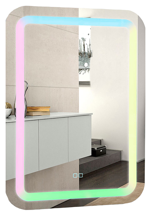 Зеркало с LED-подсветкой Silver Mirrors Мальта RGB LED-00002511 55х80 мм