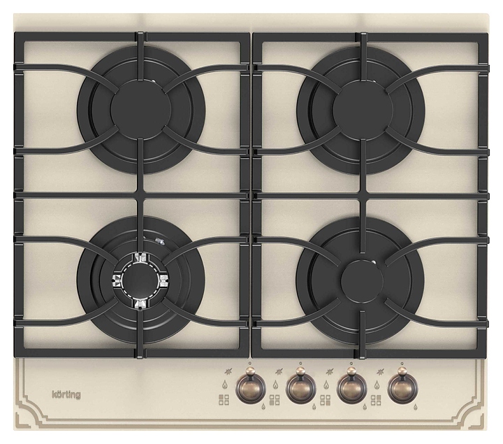 Варочная панель газовая Korting HGG 6911 CTRB бежевая