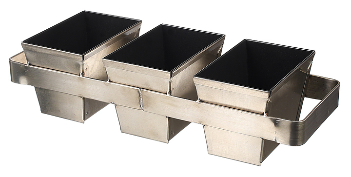 Форма хлебная ЦПО №11 90х135х100 мм 5-секционная, с антипригарным покрытием