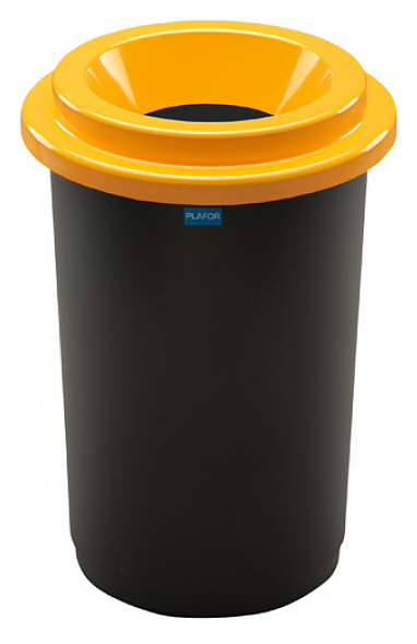 Контейнер для мусора PLAFOR Eco Bin 50 л черный, желтый