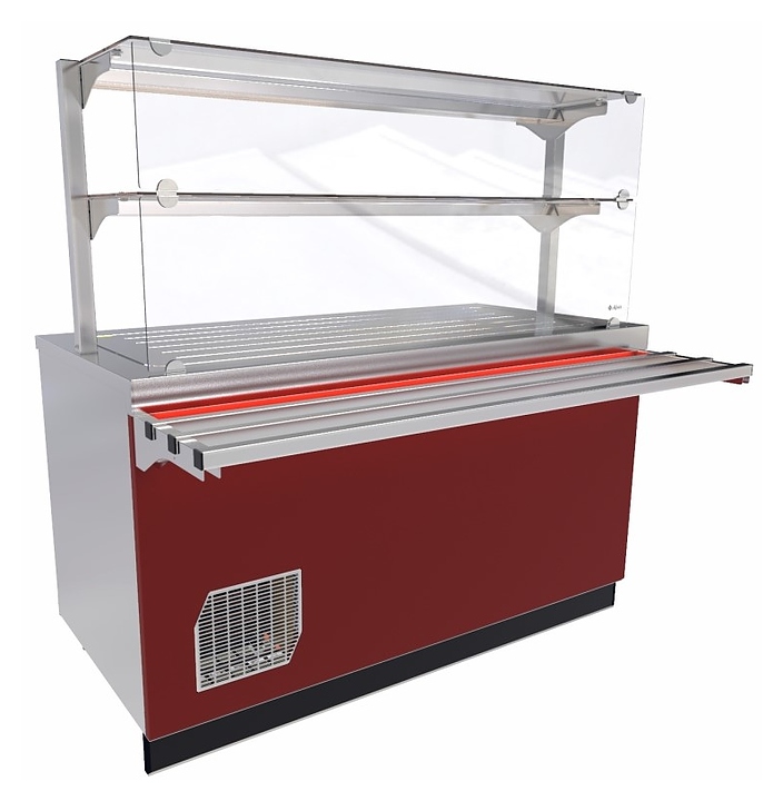 Прилавок-витрина холодильный Abat Сэйла ПВВ(Н)-70Е-07-НШ бордо