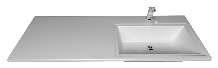 Раковина Stella Polar Мадлен 140 140х49 см, правая, мрамор