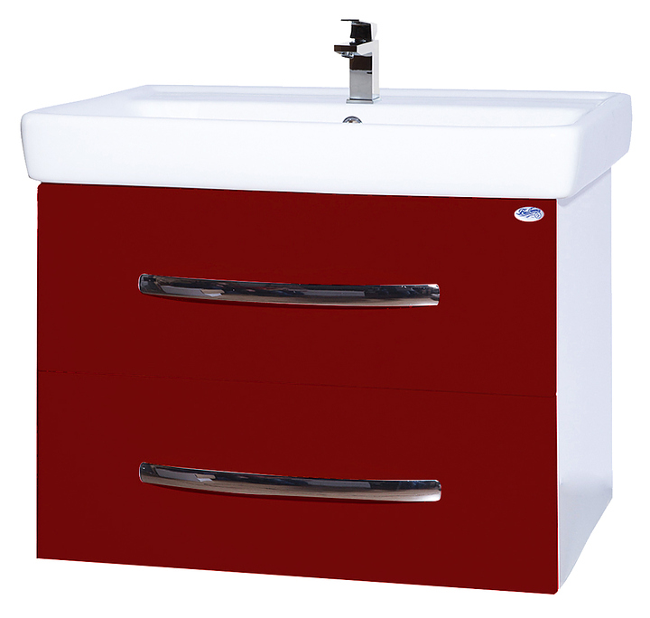 Тумба под раковину Bellezza Рокко 50 подвесная, красная
