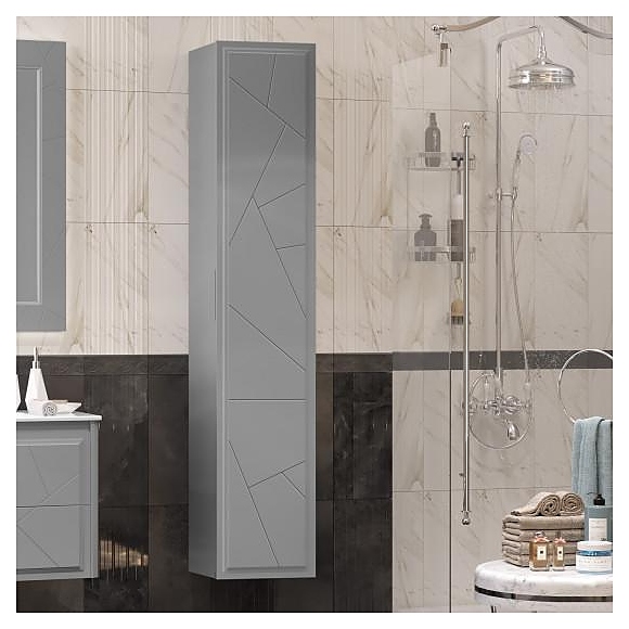 Шкаф-пенал подвесной OPADIRIS Луиджи 00-00002599, универсальный, серый матовый