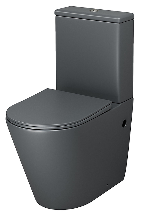 Унитаз напольный с крышкой-сиденьем Grossman Color GR-4480GMS серый матовый