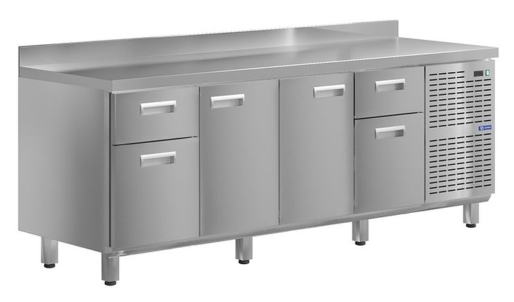 Стол холодильный KAYMAN КСХ-4114/60 (2 двери, 4 ящика)